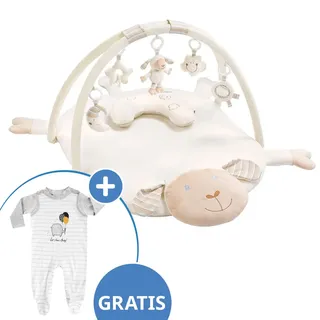 Fehn 3D Activity-Decke Schaf - Baby Love + GRATIS Strampler & Shirt- Let ́s have a Party