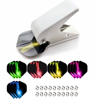 ToBeIT Flight Locher mit Dart Flights Set und Shaft Federringe Set - Slotmachine Flights Zubehör