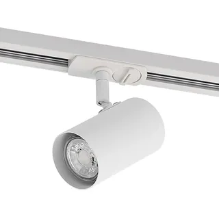 LINDBY Schienenstrahler Linaro, GU10, Ø 6 cm, weiß, 1-Phasen