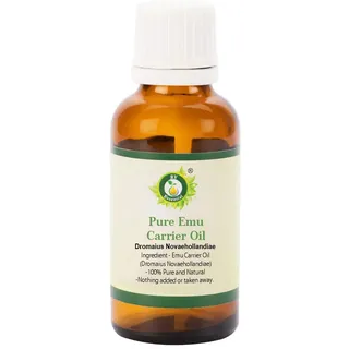 Emu Oil | Dromaius Novaehollandiae | Zur Massage | Für das Haarwachstum | reines Emu-Öl | Natürliche Feuchtigkeitscreme | | Für Gesicht | Für Haut | Emu Oil | 10ml | 0.338 Unzen By R V Essential