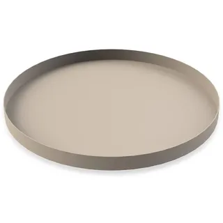 Cooee Design Tablett Circle aus Edelstahl in der Farbe Sand, Maße: 30cm x 30cm x 2cm, HI-012-SA