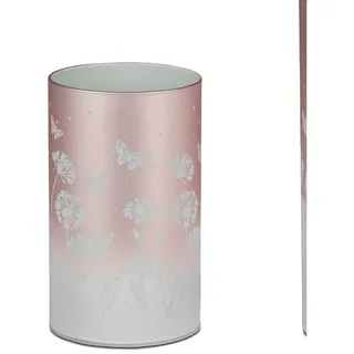 Formano Nachttischlampe Blumenwiese, mit Timerfunktion rosa