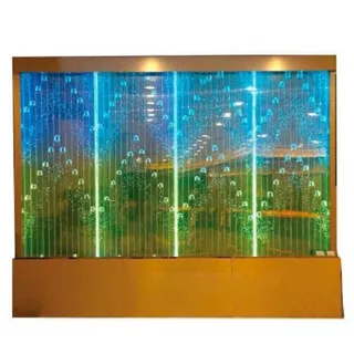 JVmoebel Zimmerbrunnen Wasserblasen LED Wasserwand Wasser Wand Waterwall 360x300cm, Made in Europa weiß