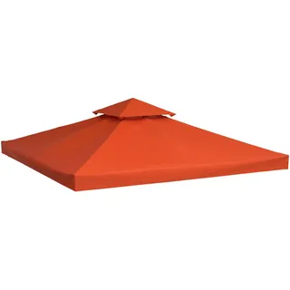 Outsunny Ersatzdach für Pavillon 3x3 m 3 x 3 m Rot