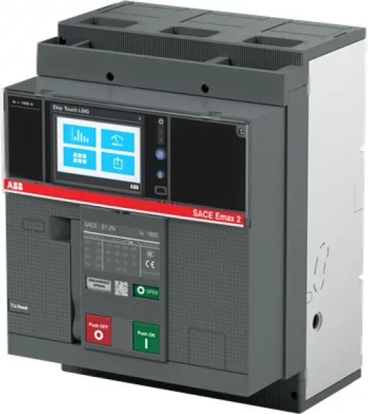ABB E1.2B 1000 Ekip Touch LI 3p F F Offener Leistungsschalter Emax2 mit vorderseitigen Anschlüssen In=1000 A 3P 690 V Version F