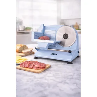 DMS Allesschneider AS-400B 400W Metall Blau Ø19 cm Edelstahlklinge Neu