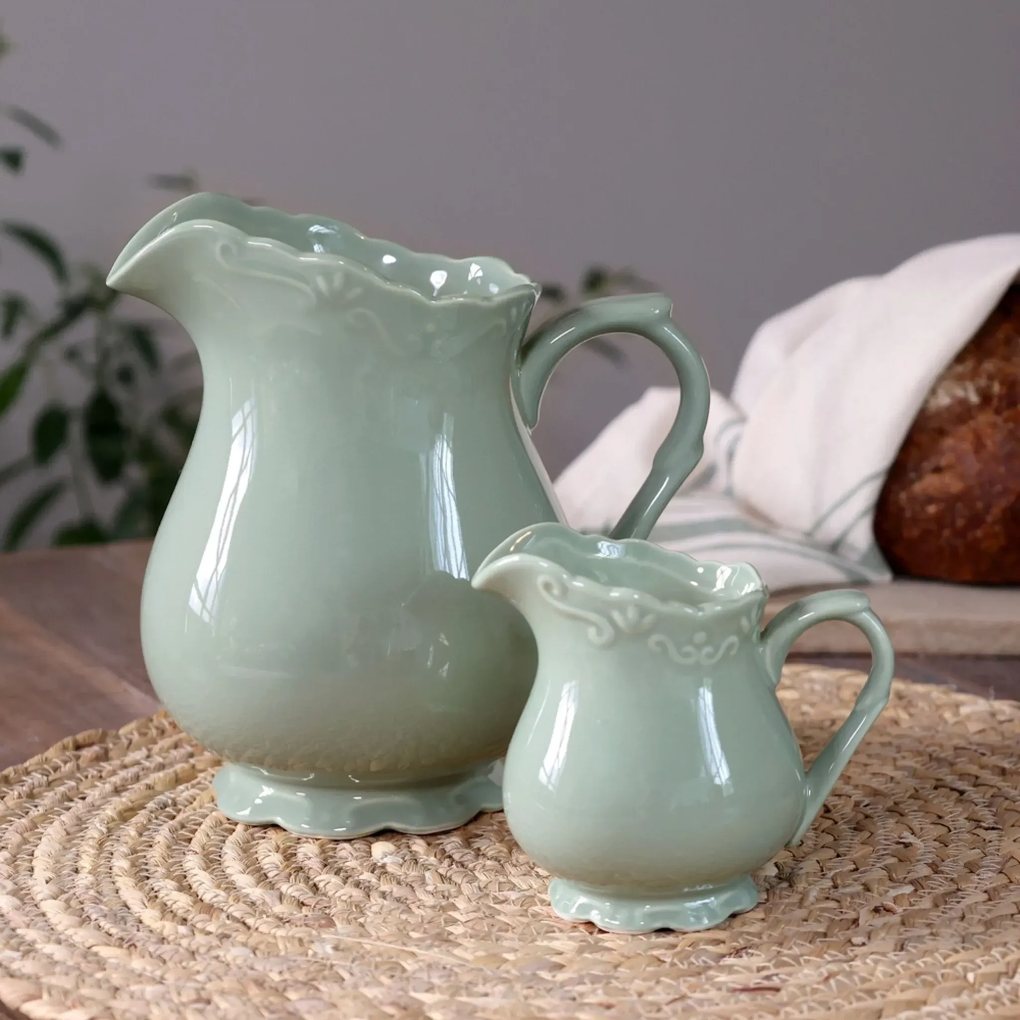 Chic Antique Provence Milch Kännchen, H9 cm / 250 ml, verte