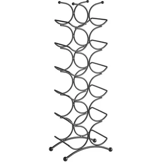 JUSTINUS Flaschenregal Life Style, Schwarz, Metall, 25x15x69.5 cm, Küchen, Küchenmöbel, Küchenregale