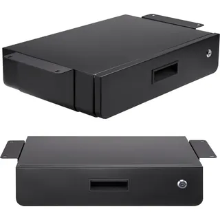 Maclean Brackets Maclean MC-461 Ergonomische Untertischschublade mit Schlüssel Abschließbar Hängeschublade Schwarz