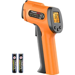 ThermoPro TP30 Infrarot Thermometer Digital Laser Temperaturmessgerät -50°C ~ 550°C Emissionsgrad einstellbar MAX/MIN/AVG-Messwerte (NICHT für Mensch) Ideal für Klimaanlage, Automotor, Bodenheizung