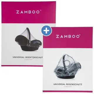 zamboo Erstlings-Schutz-Set für Babyschalen mit Insektenschutz & Regenschutz