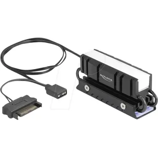 DeLock 18460 Computerkühlsystemteil/-zubehör Kühlkörper für SSD 2280 mit RGB LED Beleuchtung