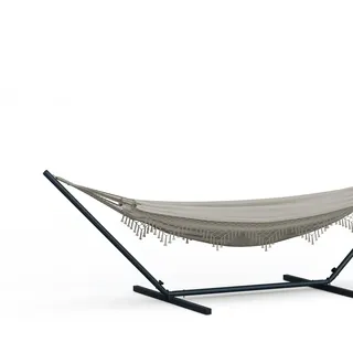 Blumfeldt Hängematte SwayStation Boho | 400 x 116 cm | wetterfest | rostfrei Creme
