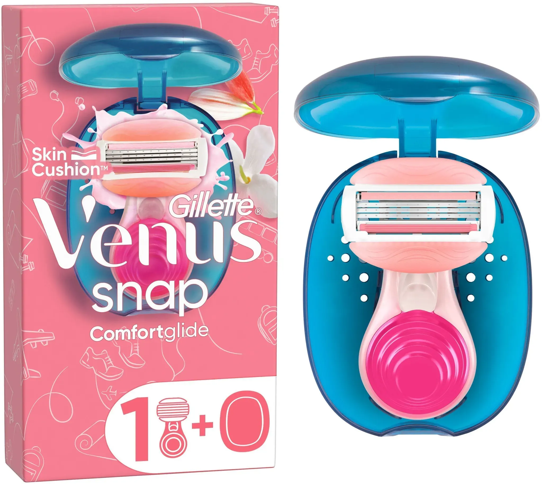 Gillette Venus Venus Comfortglide Snap Women"s Razor 1 Blade 3 Builtin blades'