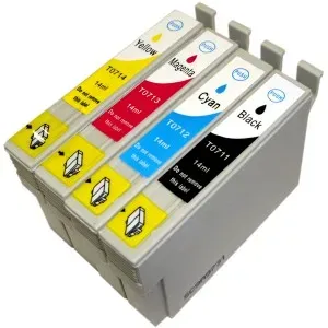 Kompatibles Druckerpatronen Set wie Epson T0715 XL - T0711, T0712, T0713, T0714