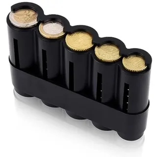 Münzbox  Münzspender Euro mit 5 Fächern  Münzsortierer mit SchnellFixierung, ...