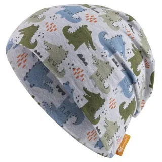 Sterntaler Slouch-Beanie Krokodile in silber | Gr.: 49 cm
