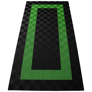 RAMROXX Klickfliesen Performance Bodenfliesen Garagenboden 2,8mx5,6m Schwarz Hellgrün 3 schwarz