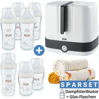 NUK Sterilisator, Sterilisatoren - Vaporisatoren Premium Starter-Set 11-tlg. - Dampfsterilisator