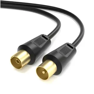 JAMEGA Antennenkabel HDTV Full HD 135db 75 Ohm Koaxialkabel 4K UHD Koax Steck SAT-Kabel, TV Koax, (3000 cm)