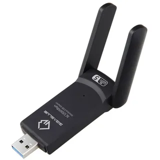 GiGaBlue Ultra 1200Mbps W-LAN 2.4 & 5 GHz USB 3.0 WiFi Dual Band Adapter 5GHz+2.4GHz 2x5 dBi High Speed 802.11ac Wireless Netzwerk Adapter WiFi Empfänger für Windows/Mac OS/Linux
