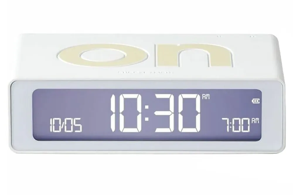 Lexon LR158W9 Digitalwecker Flip Mini Weiß
