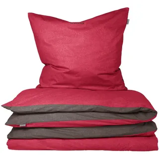 Renforcé rot/anthrazit 155 x 220 cm + 80 x 80 cm