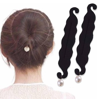PLABBDPL Haarstyling-Zubehör, 2Pcs Haar Flechtwerkzeug, Schwammclip Haarstyling Donut Haar Twist Kranz, Haarknoten Braid Maker, Haar Zubehör Styling Set, Hair Loop Tool Kit DIY Style Mädchen Frauen