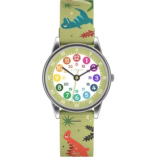 Cander Berlin MNA 1230 D Kinderarmbanduhr Kinderuhr Armbanduhr Junge Mädchen Dinosaurier Lernuhr wasserdicht