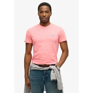 Superdry Rundhalsshirt »ESSENTIAL LOGO EMB TEE«, Gr. XL, Candy pink , 94724514-XL
