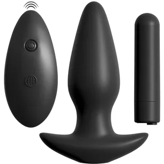 Vibro-Analplug „remote controlled silicone plug“ mit Fernbedienung, schwarz