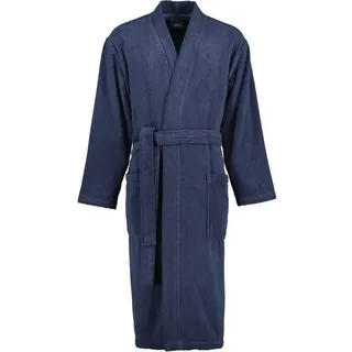 CAWÖ Home Bademäntel Herren Kimono Uni 828 blau XL