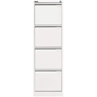 BISLEY Hängeregistraturschrank verkehrsweiß 4 Schubladen 41,3 x 62,2 x 132,1 cm