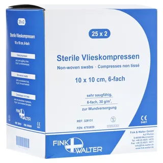 FINK & WALTER GMBH Vlieskompressen steril 10x10cm 6-fach