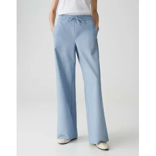 Opus Damen Jogpants | Jogpants MELANE URBAN Wide Leg mit leicht melierter Struktur Oxford Blue, 44