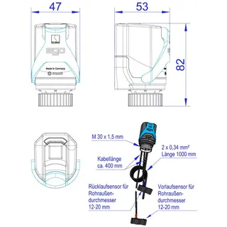 Strawa EGO-M30-Regelantrieb 230 V