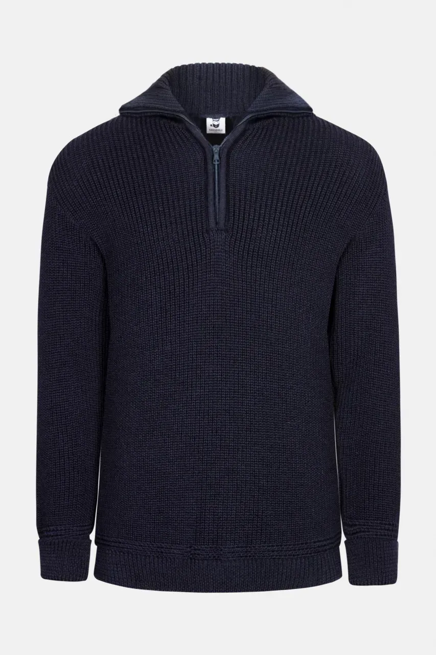 Troyer Hanseheld Wolle Herren Blau