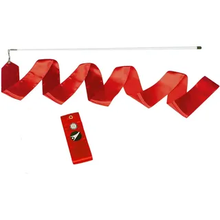 Sport-Thieme Gymnastikband mit Stab RSG | DTB- und Internationale Standard | Satinband, Fiberglas-Stab, Drehwirbel | 5 cm Bandbreite, 56 cm Stablänge