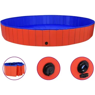 Hundepool Faltbar Rot 300x40 Cm Pvc Cfw579616