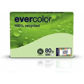 Clairefontaine Recyclingpapier Evercolor hellgrün DIN A4 80 g/qm 500 Blatt