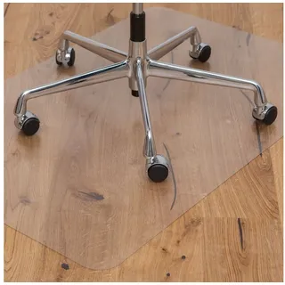 LP projekt Bodenschutzmatte Transparent – Kratzfest & Rutschfest für Bürostuhl, Erhältlich in 74×120 cm, 90×120 cm, 115×135 cm, 117×153cm & 117×180 cm, Schutzunterlage fürs Büro – Langlebig, Leise & Pflegeleicht weiß 90 cm x 120 cm