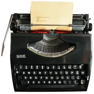 XBDLYQBD Altmodische traditionelle tragbare manuelle Schreibmaschine, tragbare manuelle Schreibmaschine, Vintage-Schreibmaschine für einen nostalgischen Fluss