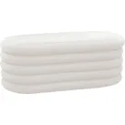 Polsterhocker SALESFEVER "Komfortabler Hocker mit Stil", weiß, B:108cm H:42cm T:45cm, Bouclé Stoff (100% Polyester), Hocker, Polsterhocker, Praktischer Stauraum in attraktivem Design
