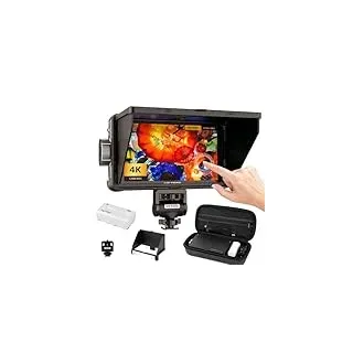 VILTROX DC-550 Kamera Field Monitor Touchscreen 5.5 Zoll 1200 Nits DSLR Kamera Feldmonitor 4K HDMI,Full HD 1920x1080 IPS,3D LUT mit Akku und Sonnenschutz haube,Videomonitor für Sony Canon Nikon