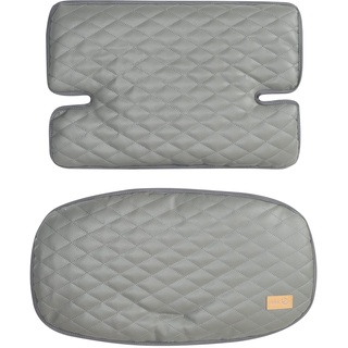 roba Sitzverkleinerer Sit Up Luxe - 2-teilige Hochstuhleinlage Stone gesteppt - Sitzkissen Sit Up Treppenhochstühle, AUR 100% Polyester, Dunkelgrau