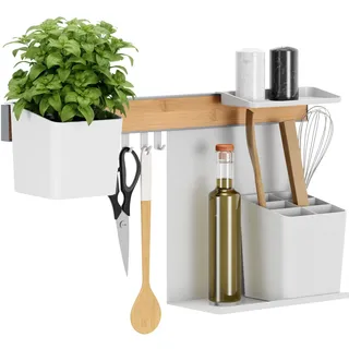 Tesa Küchen-Organizer Kombi Set M weiß 60,0 x 15,0 x 34,0 cm, 1 Set