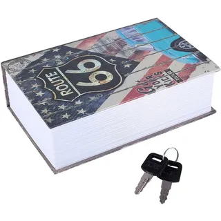 Buchsafe, Tresor Mit Schloss, Umleitung, Sichere Spardose, Tragbarer Tresor, Buchbox, Sparbuch, Schmuck, Schließfach Mit Schlüssel, Safe, Wörterbuch, Buch, Geheimtresor(E)