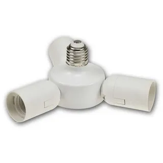 ChiliTec E27-Fassung "Triple" 22237, Adapter auf 3x E27-Schraubfassungen, weiß