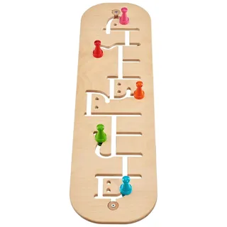 Schmidt Spiele Selecta 60007 Garderobe Movella mit 5 Haken, Holz, Maße: ca. 75x20cm