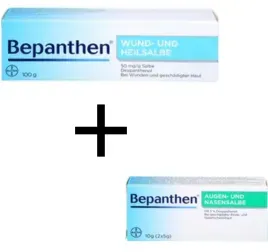 Bepanthen Salbe 100g + Augen &-Nasensalbe 10g